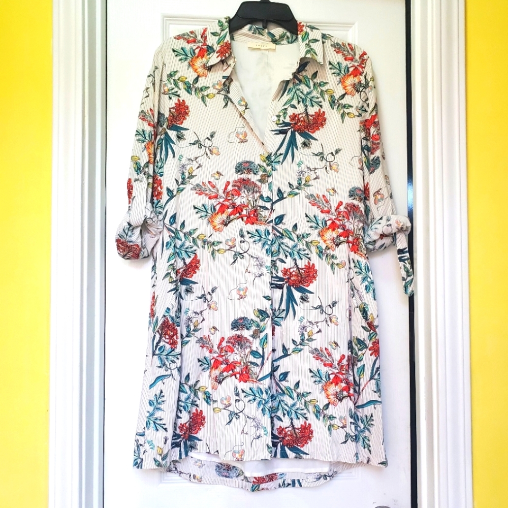 Entro Floral Print Dress NWOT